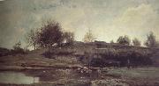 The Lock at Optevoz (nn03) Charles Francois Daubigny